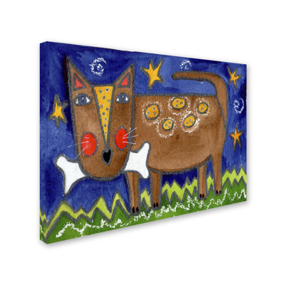 Art sur toile Berkley «Funky Dog with Bone»