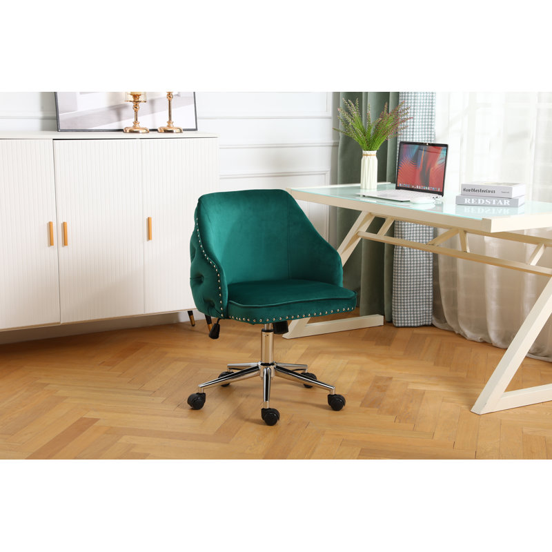 Velvet Task Chair, Green