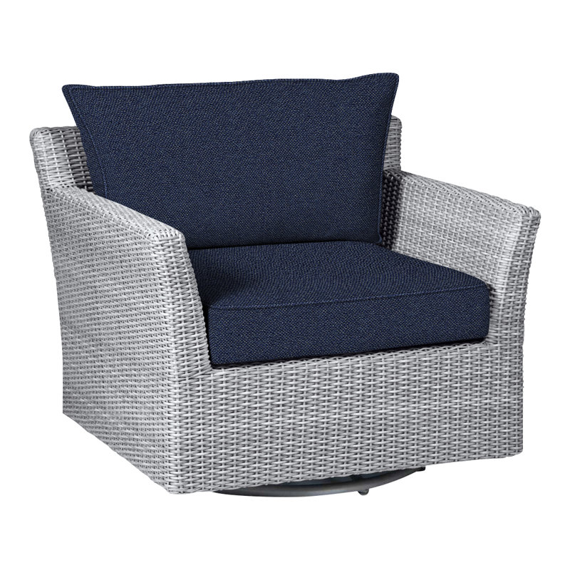 Fauteuil oscillant pivotant Club Woven N-Dura, Welt, Indigo Intermix, Huître