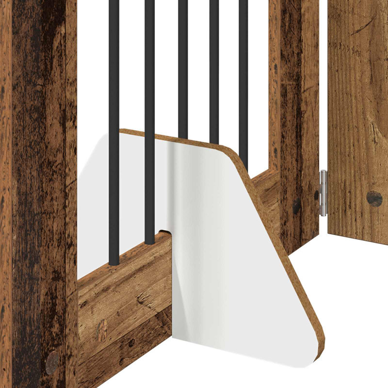 Pet Crate, 60cm H x 241cm W x 34cm D, Old Wood