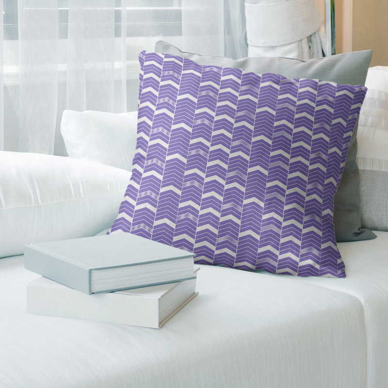 Housse de coussin Rhonda, 18 po x 18 po, Simple mauve, Sergé de coton