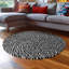 Tapis rond en laine MODWOOL - 47 po - noir / blanc / gris