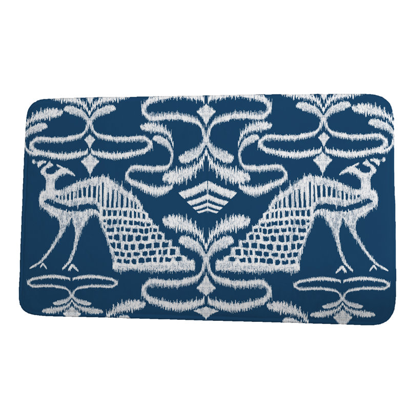 Tapis de bain Garold, l 17 po x L 24 po, Bleu
