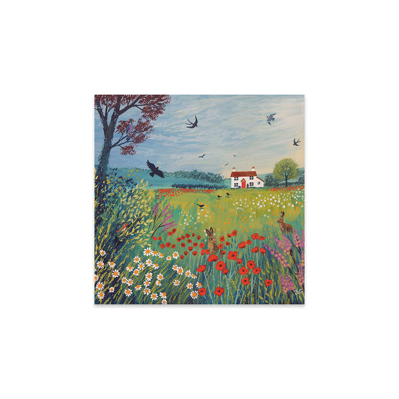 «The House» par Summer Meadow par Jo Grundy - impression sans cadre, H 24 po x l 24 po x P 0,25 po