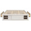 Platform Bed Frame With 4 Storage Drawers And Footboard Storage Cubby, No Headboard, Modern Space-Saving Design-1736288497