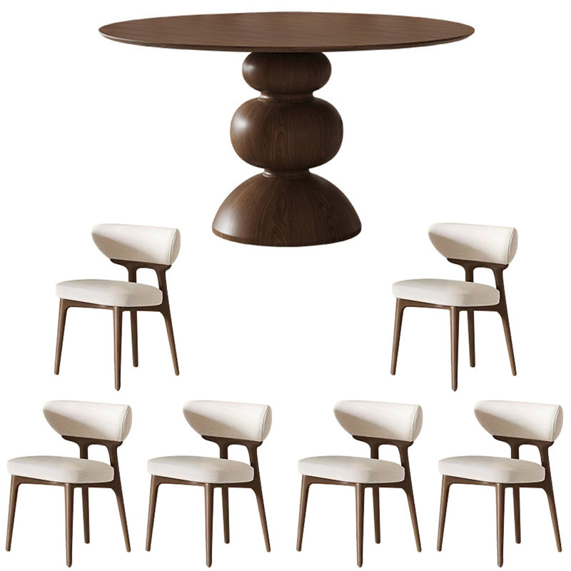Small round household dining table
