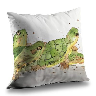 Small Aquatic Turtles Throw Pillow - Home Decor Accent