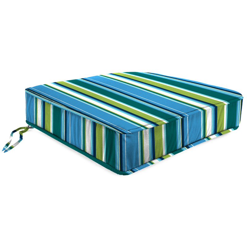 22.5" x 22.5" Outdoor Deep Seat Cushion with Ties and Welt, Covert Capri