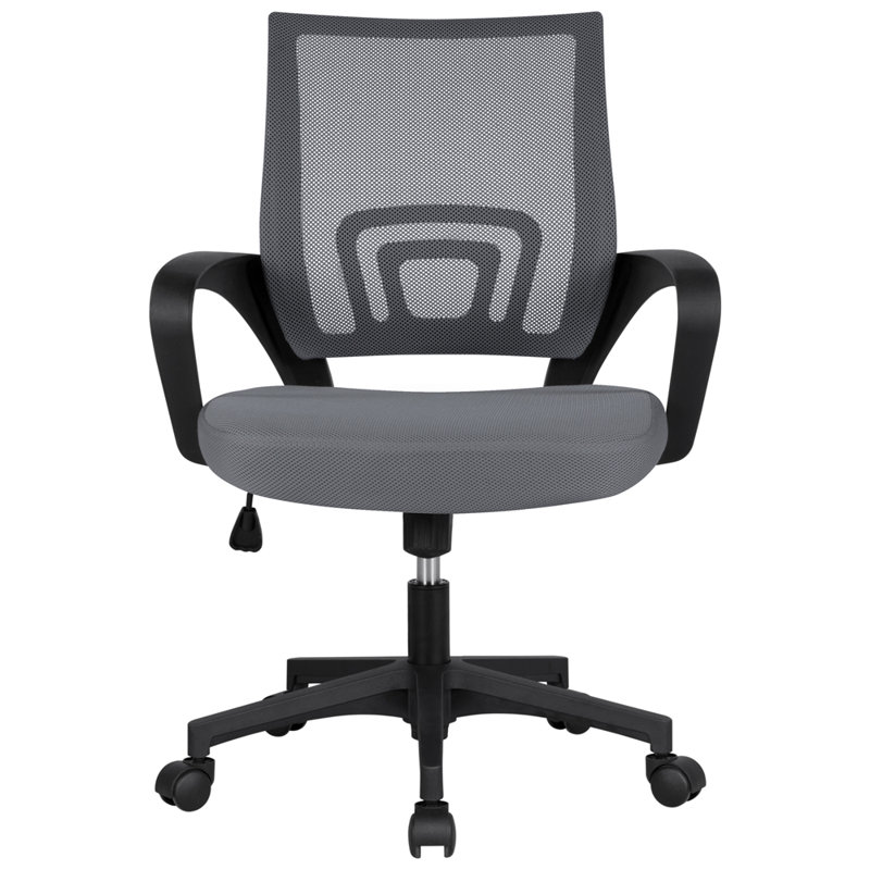  Mesh Desk Chair, Dark Grey, Black