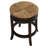 Hruni Swivel Upholstered Counter Stool with Solid Wood Frame