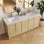 Meuble-lavabo double autoportant de 72 po avec comptoir en granit blanc Aura-1135900185-1135900186