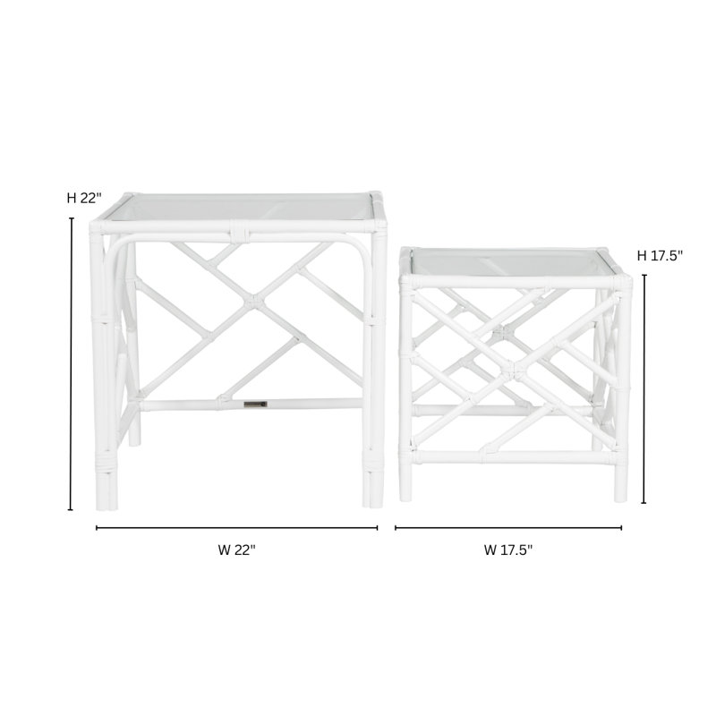 Tables gigognes Chippendale, Noir