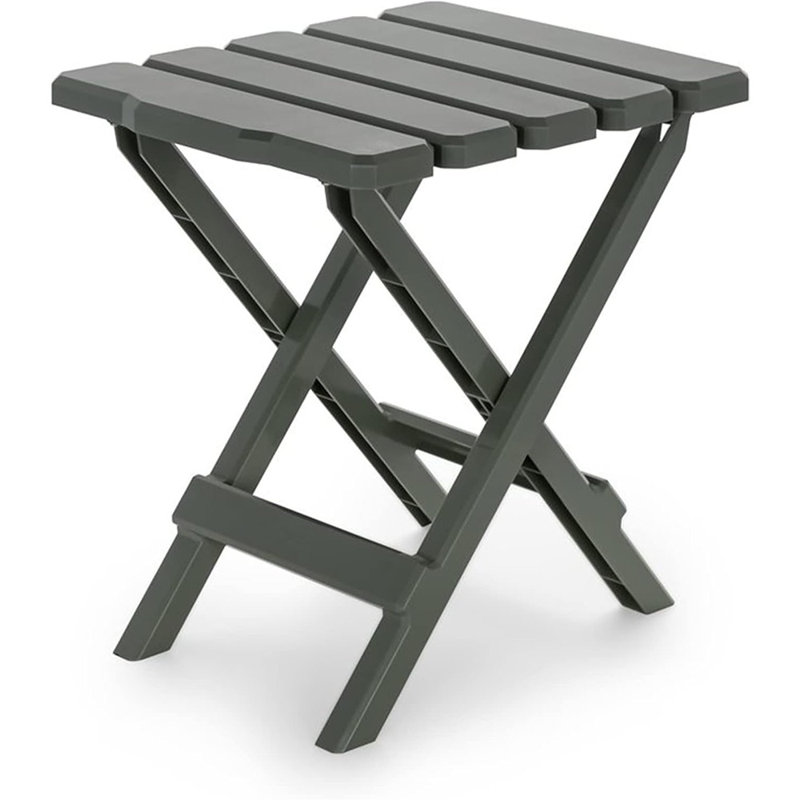 Table d'appoint extérieure à pliage rapide Adirondack, table d'appoint en plastique durable, couleur sauge