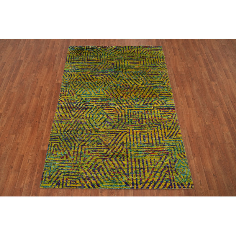 Tapis oriental moderne et abstrait 5 x 7
