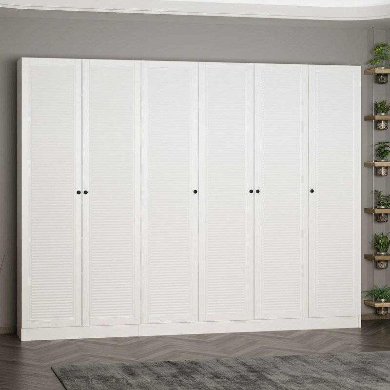 Élégant support de couloir, blanc, 106,3 x 82,7 x 13,8 pouces | 100% panneau de particules enduit de mélamine, épaisseur: 0,7 pouce | Conception traditionnelle de couleur unie, parfaite pour les vestibules et les espaces de vie, durable et fonctionnel