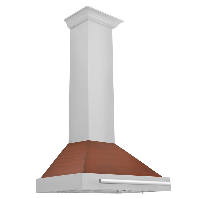 ZLINE 30 in. Convertible Stainless Steel Range Hood with Copper Shell and Handle (KB4STX-C-30)