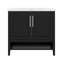 Meuble-lavabo 36 po avec lavabo, armoire multifonctionnelle avec portes et tiroirs