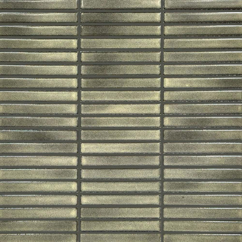 Sticks porcelaine 0,5 x 4 mosaïque, Brun