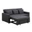 Canapé-lit convertible en lin 79,75 po avec poche latérale-1425378619