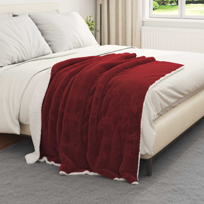 5.3-32 Throw Blanket, Bordeaux Red, 150cm x 130cm