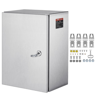 Boîtier en acier inoxydable NEMA, boîte électrique en acier NEMA 4X 16 x 12 x 8 / ', IP66 étanche et anti-poussière, boîte de jonction électrique intérieure / extérieure, avec plaque de montage
