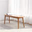 Banc de table en bois de chêne naturel pour salle à manger