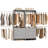 47.4"-119" Closet Organizer With Drawers And 4 Hanging Rods-2129545517