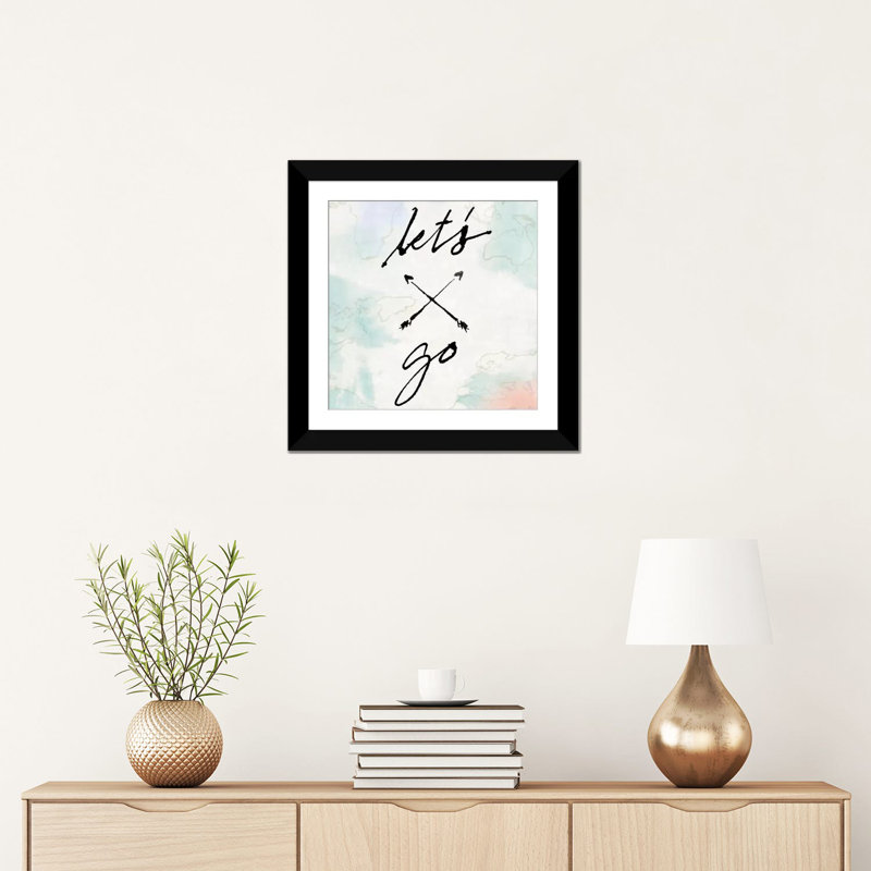 Art textuel sur toile tendue, "Peppy Quotes", H 16 po x l 16 po x P 1 po, Papier beaux-arts encadré noir, Blanc