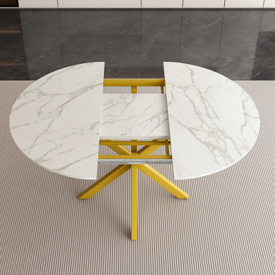 Round Extendable Dining Table by hanada