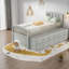 Lit simple avec rangement en bois de style moderne pour enfants