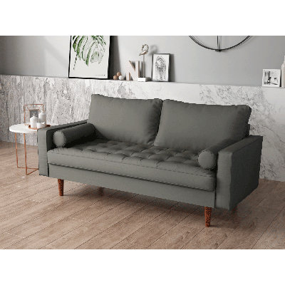 Goodwyn 57.87'' Faux Leather Loveseat