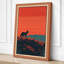 Fox Against Horizon Art Deco - Wrapped Canvas-23317791-23317790