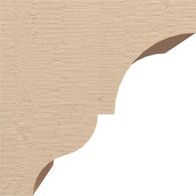 Bois de cèdre brut Asheboro, grain de bois TimberThane Corbel, apprêté brun clair, H 8 po x l 8 po x P 8 po