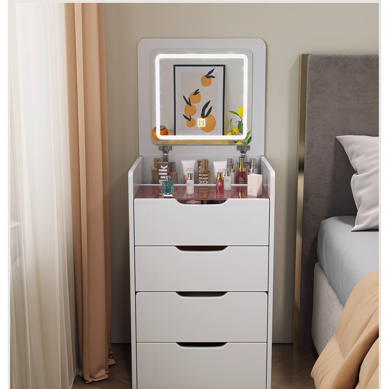 Meuble-lavabo 3 en 1 avec miroir Plip, Blanc