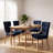 Navy Blue Upholstered Dining Chairs Set Of 2 Tufted Backrest Solid Wood Legs Modern Classic Design For Kitchen Dining Room Living Room-126592382