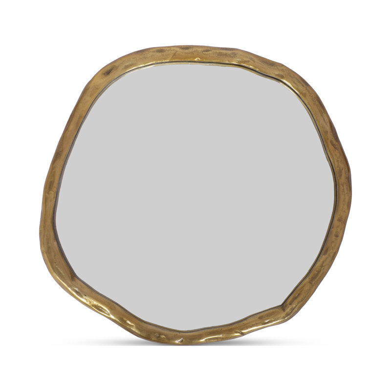 Nola Aluminum Novelty Mirror, 24" x 24", Gold