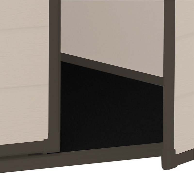 Keter Manor 4 ft. W x 6 ft. D Apex Outdoor Garden Shed, Brown