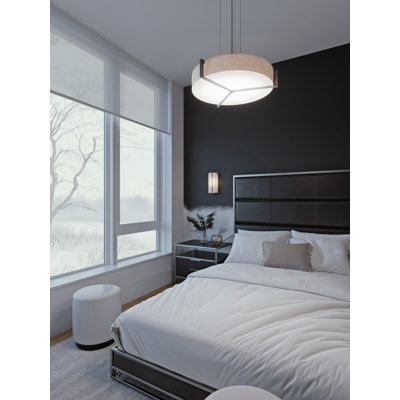 Luminaire suspendu tambour 4 lumières Leeroy