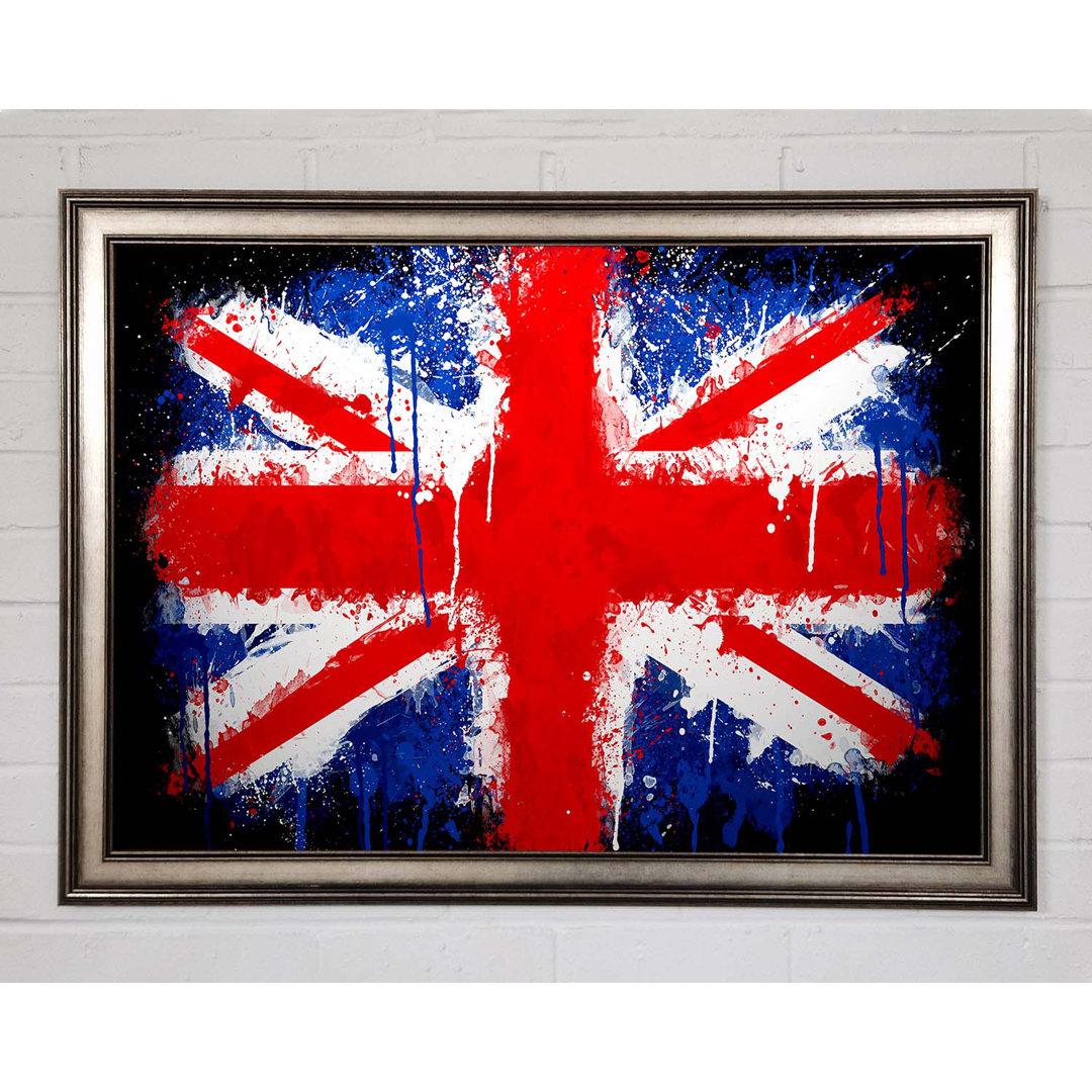 Grunge Flagge Uk - Druck