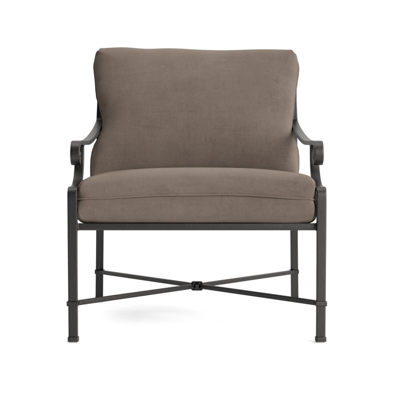 Venetian Outdoor Lounge Chair, Fusion Dove, Textured Pewter