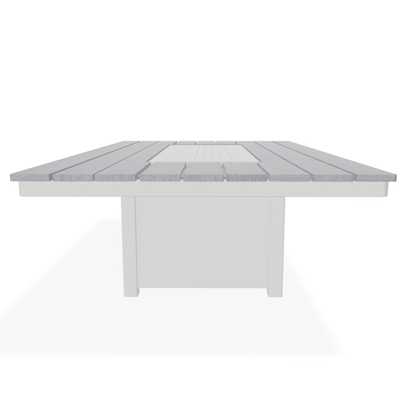 48" x 84" Rustic Fire Table with Propane Shelf, Snow/Cape Gray