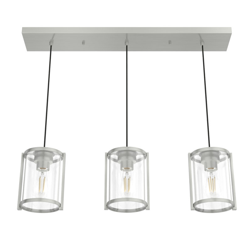 Astwood 3 - Light Kitchen Island Linear Pendant, Brushed Nickel