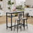 Compact Square Bar Table Set - Space-Saving Dining Pub Set-1813432580-1840137262