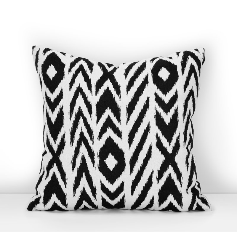 Coussin décoratif intérieur / extérieur Pacifica, île de feu gris charbon, H 18 po x l 18 po