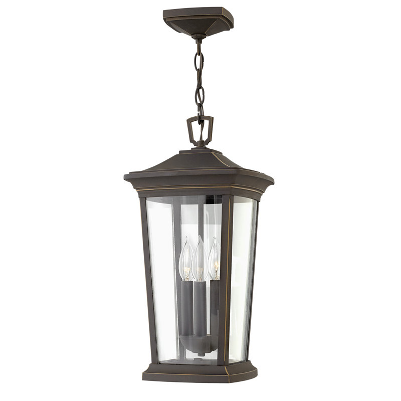 Bromley 3 - Light Lantern Geometric Pendant, Oil Rubbed Bronze