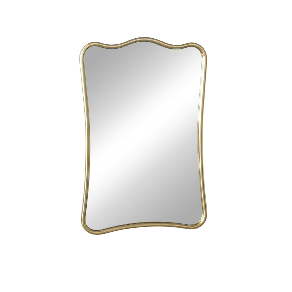 Cole and Grey Metal Rectangular Gold Room Wall Mirror