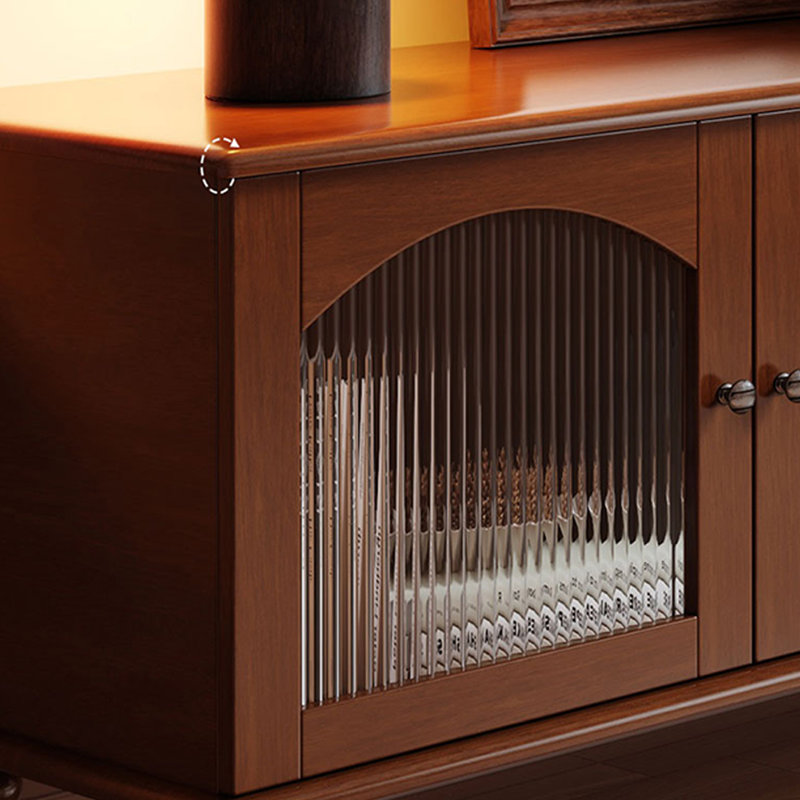 Rubberwood TV Stand and Coffee Table Set