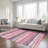 Machine Washable Indoor/Outdoor Chayden ACN1019 Pink Rug-99177758
