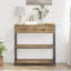Console Table 100X28x75 Cm Engineered Wood & Steel-1255797503-1255797501