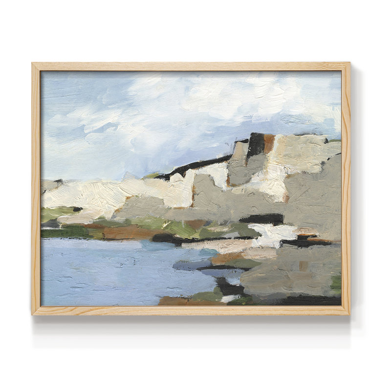 White Rock Cliffs II -Framed Print - Restickable, 8" H x 10" W, Natural